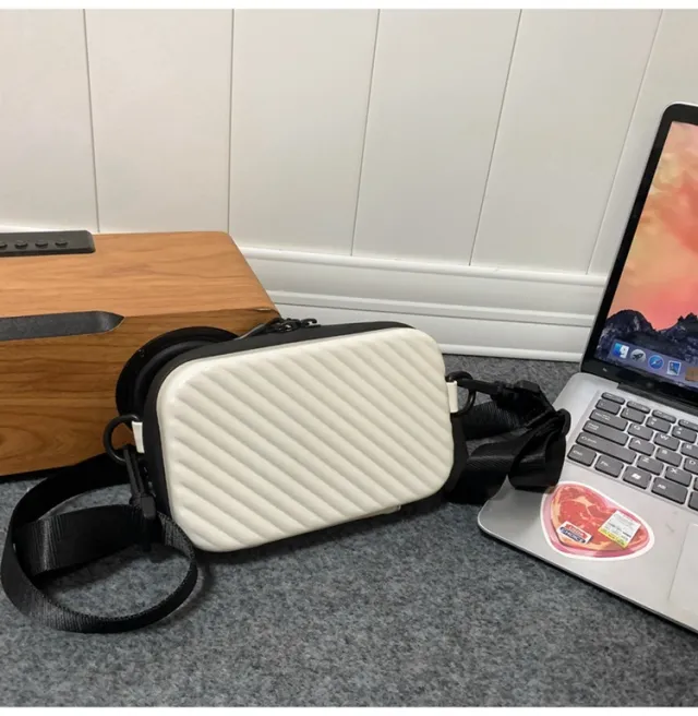 Crossbody Japanese Style Simple Couple One shoulder Bag White - Shop at LoveMi