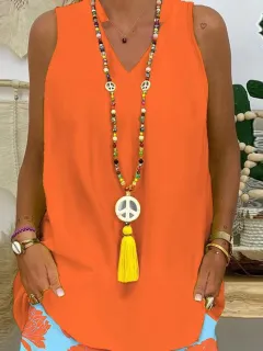 Fashion Casual Sleeveless Printed Top Shorts Suit - View 1