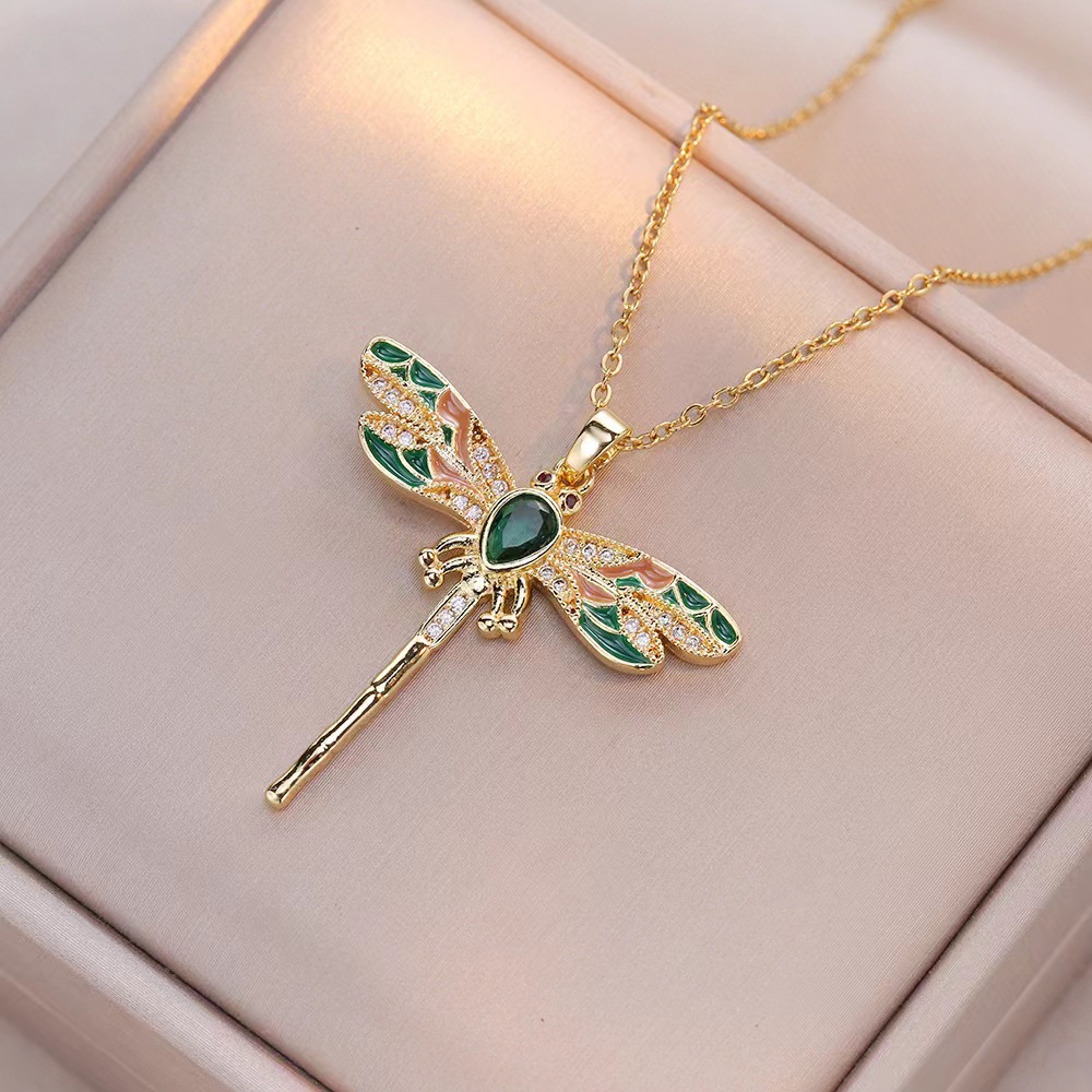 Titanium Steel Dragonfly Necklace