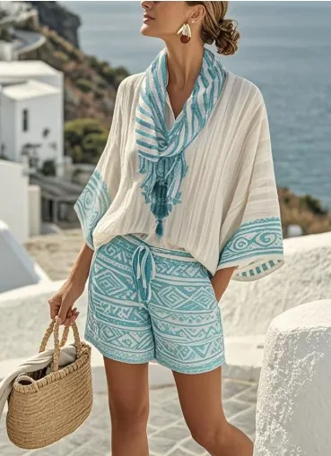 European And American Hot Digital Printing Top For Women Summer Loose Leisure Suit 122Wjvltz3 - Shop at LoveMi