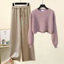 Pink Sweater Suit