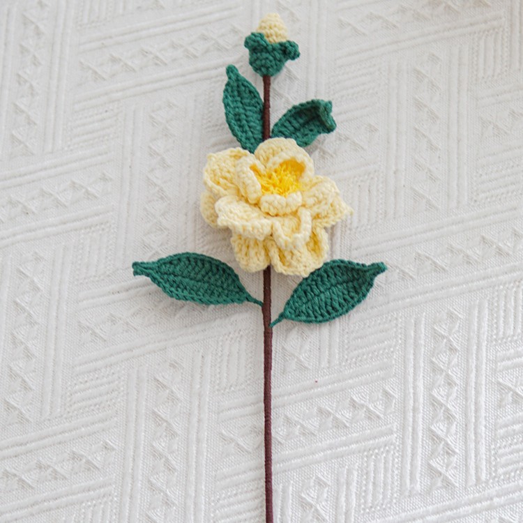 Hand-knitted Finished Yarn Bouquet Of Knitted Artificial Flowers 26