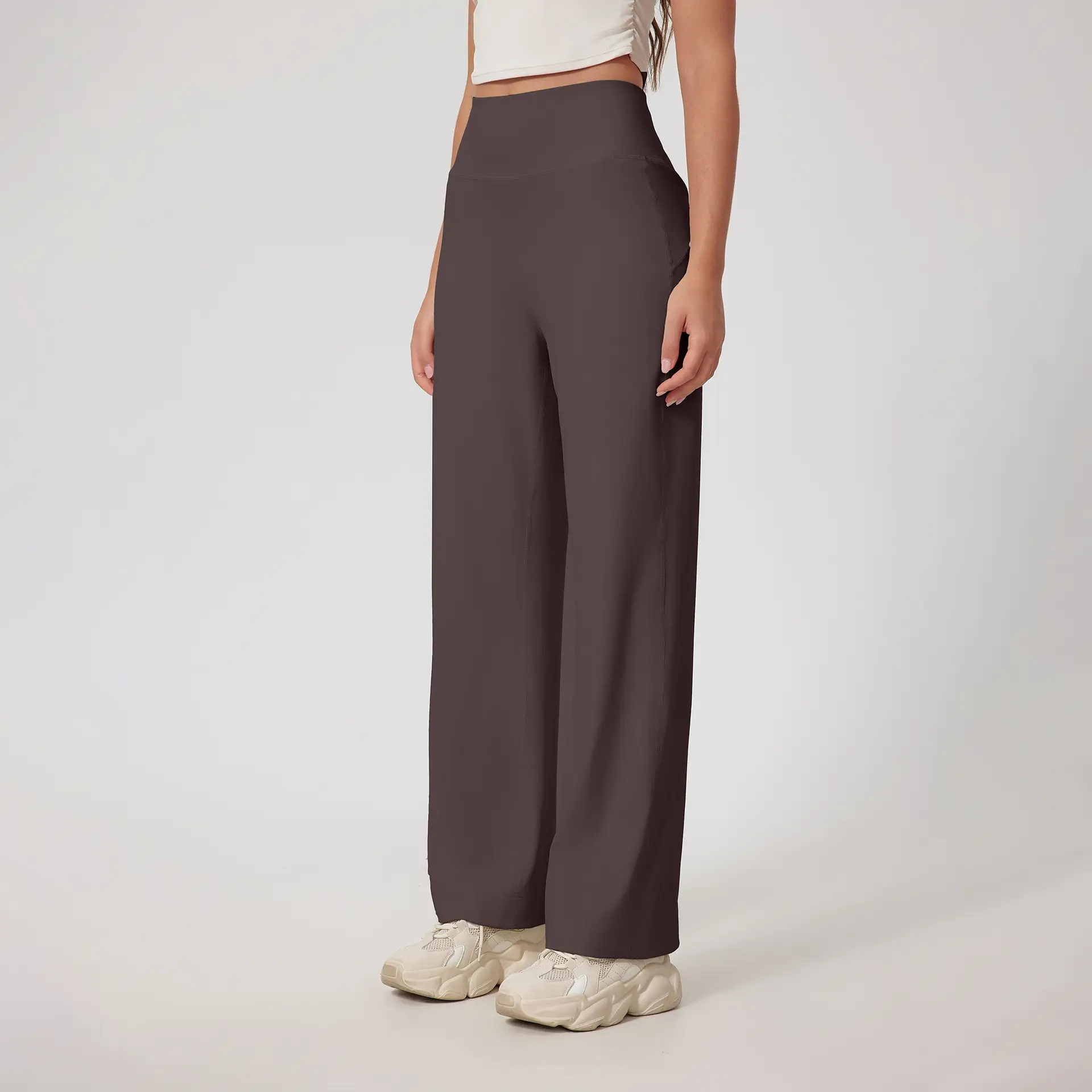 Straight Fitness Skinny Bell-bottom Pants High Waist