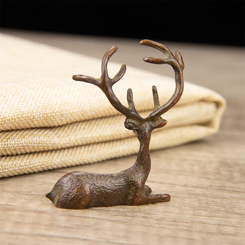 Title 14, Retro Purple Bronze Deer Decoration Alloy Deer ...