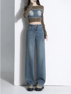 Light Colour All-matching Jeans Women - Berlin Blue - View 1