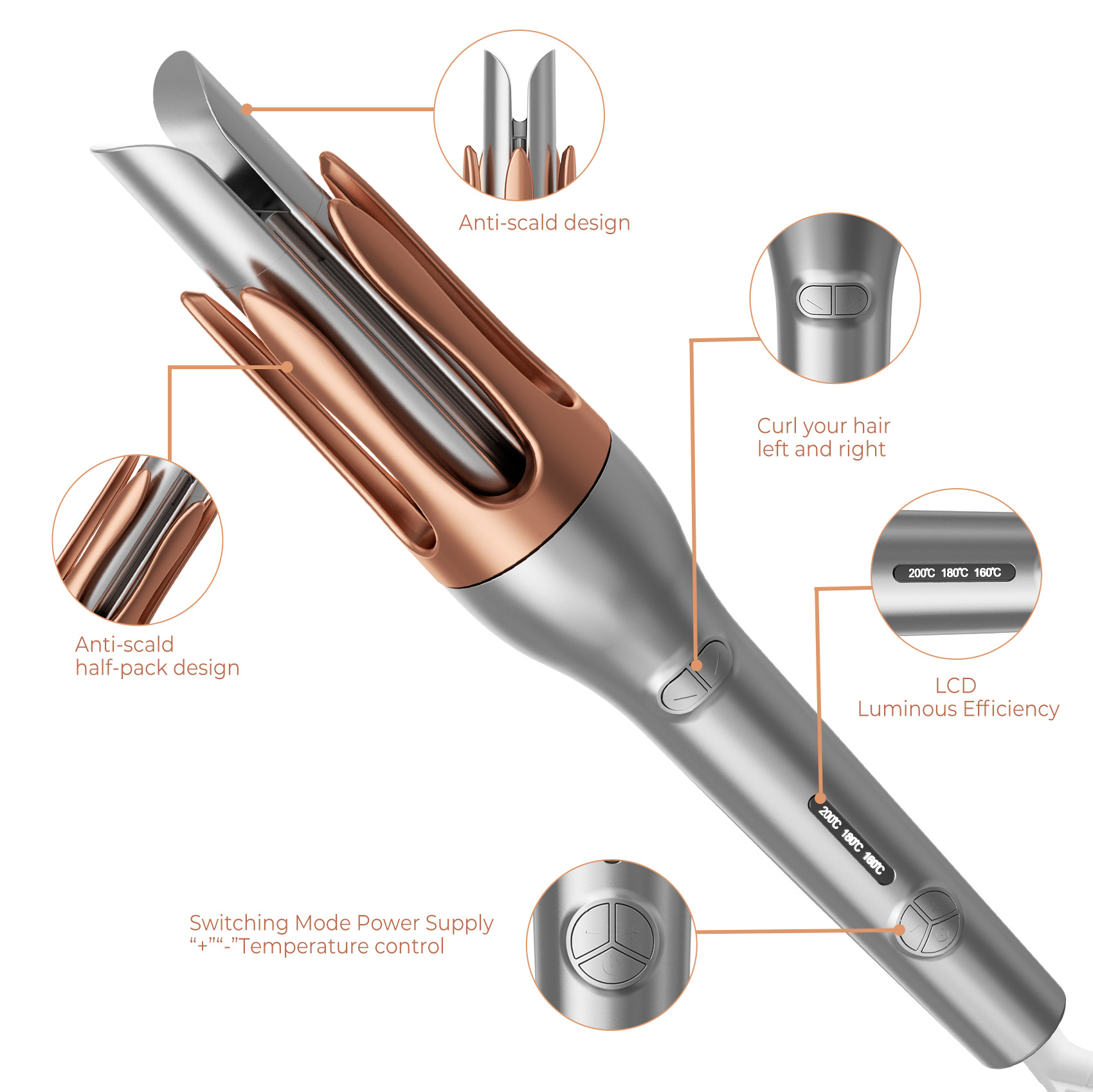 Full-automatic Household Left And Right Hair Curler