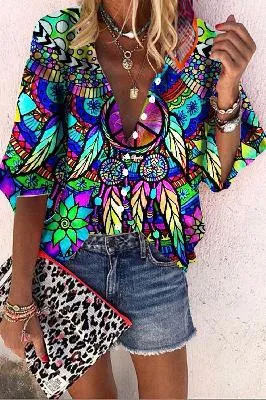 Polyester Women's Shirt Top Lapel Casual 5 Models Xs - Shop at LoveMi