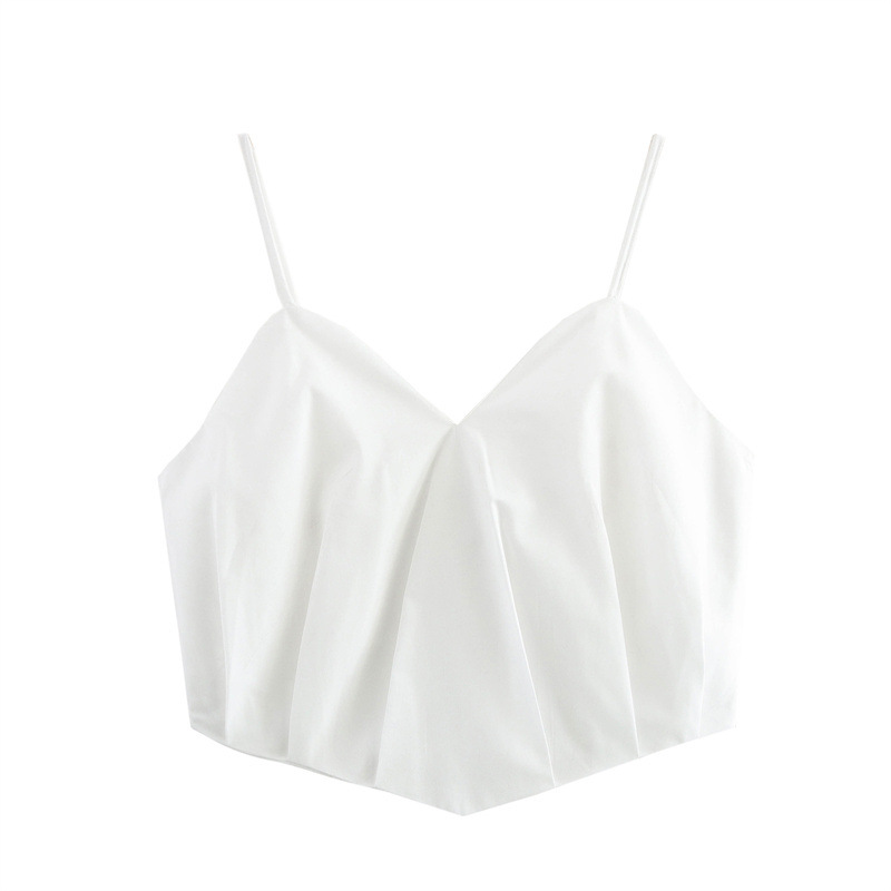 European And American Style French Fashion Heart shaped Button Closed Short Top Picture Color - Shop at LoveMi