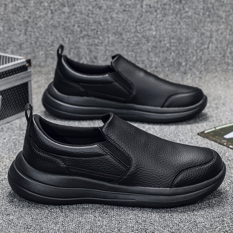 Mens Lightweight Luxury Leather Walking Shoes For Casual Wear