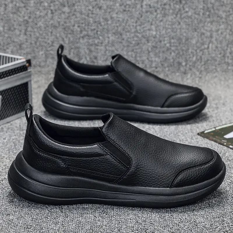 Mens Lightweight Luxury Leather Walking Shoes