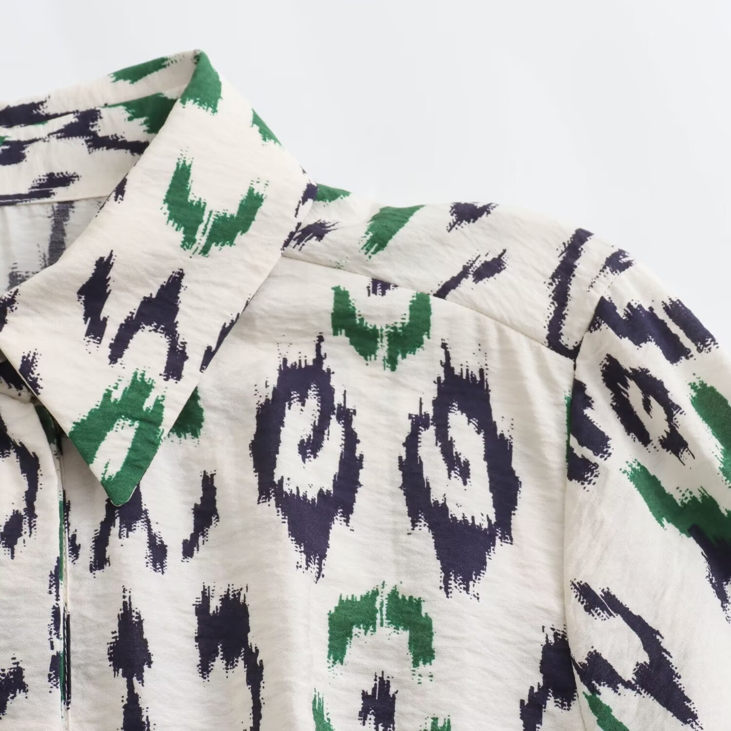 Women's New Long Sleeve Printed Shirt Dress