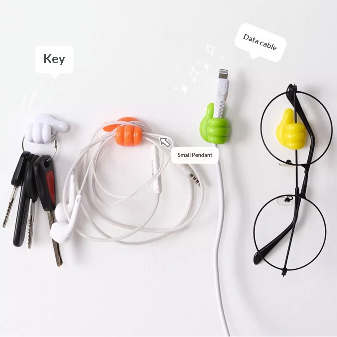 Creative Cable Organizer Thumb Hook 3