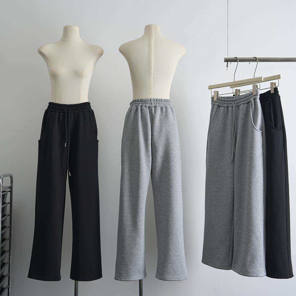 Women's Velvet Padded All-matching Elastic Waist Drawstring Casual Pants