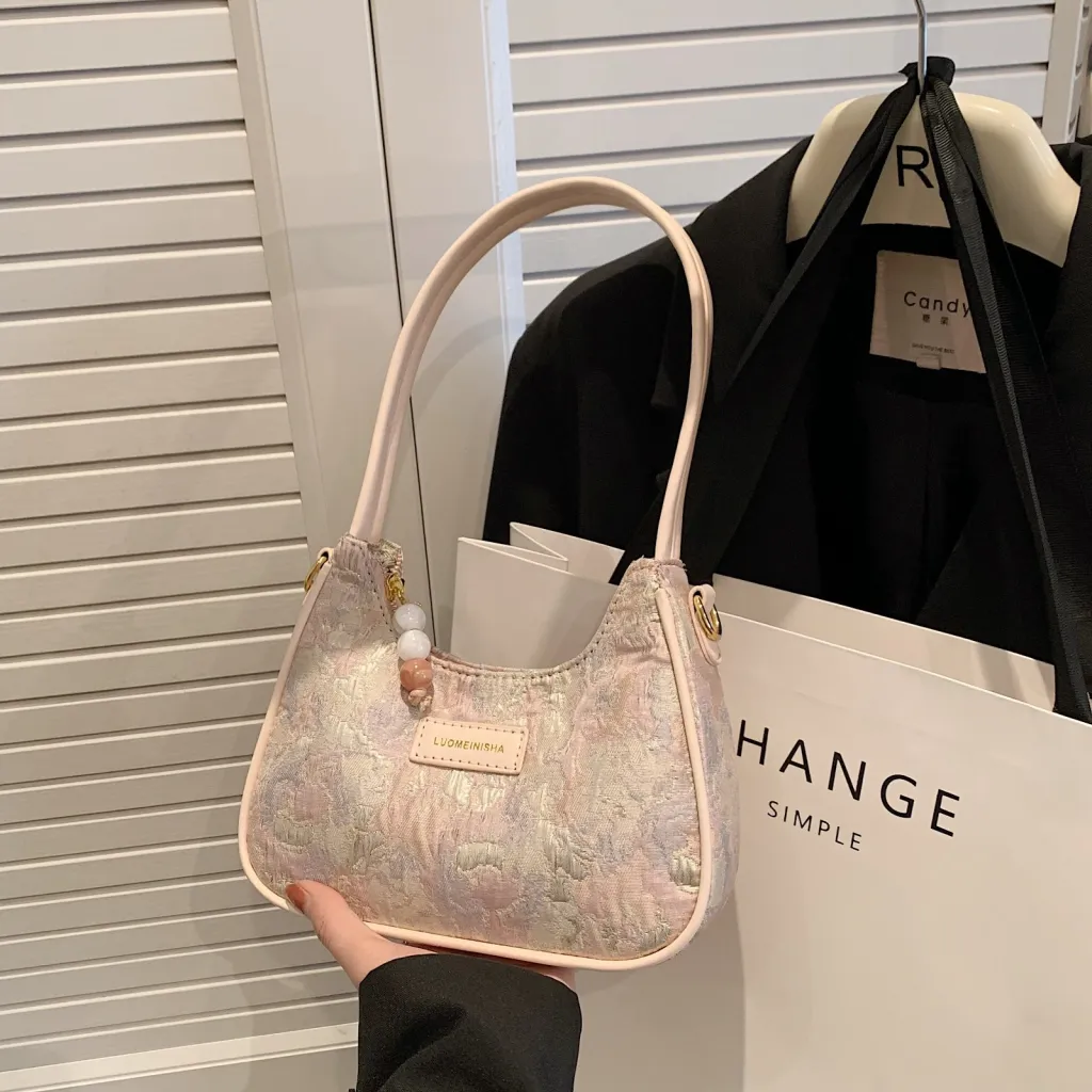 French Fashion Handbag Shoulder Underarm - Pink