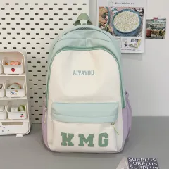 Children's Mini Contrast Color Backpack All-match Bag - Green - View 1