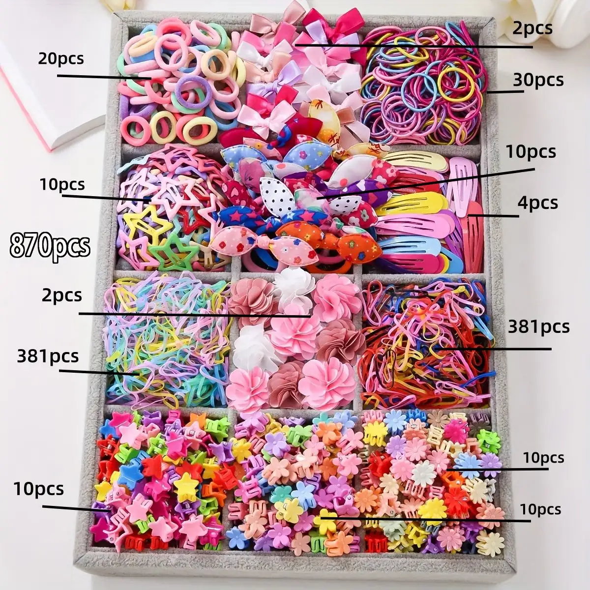 Children Hairpin Headdress Suit Princess Rubber Band Hair Accessories Suit