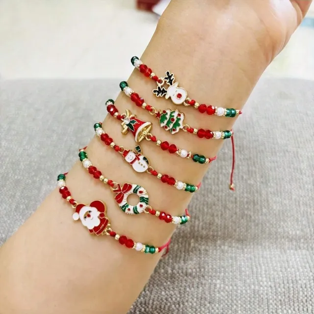 Multicolor Alloy Santa Claus Bell Bracelet Christmas - Shop at LoveMi