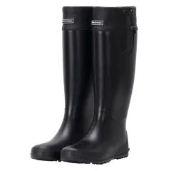 Stocking Slim Fit High-top Casual Rain Boots - Black - View 1