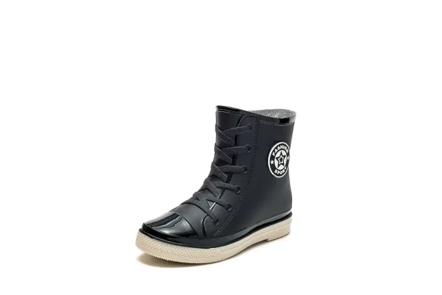 Waterproof Non slip Wear resistant Rain Boots For Women Black - Shop at LoveMi