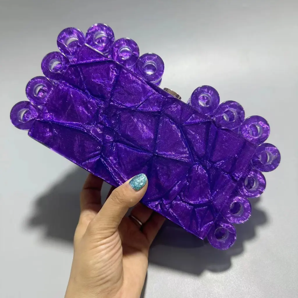Ladies New Fashion Circle Clutch - Purple