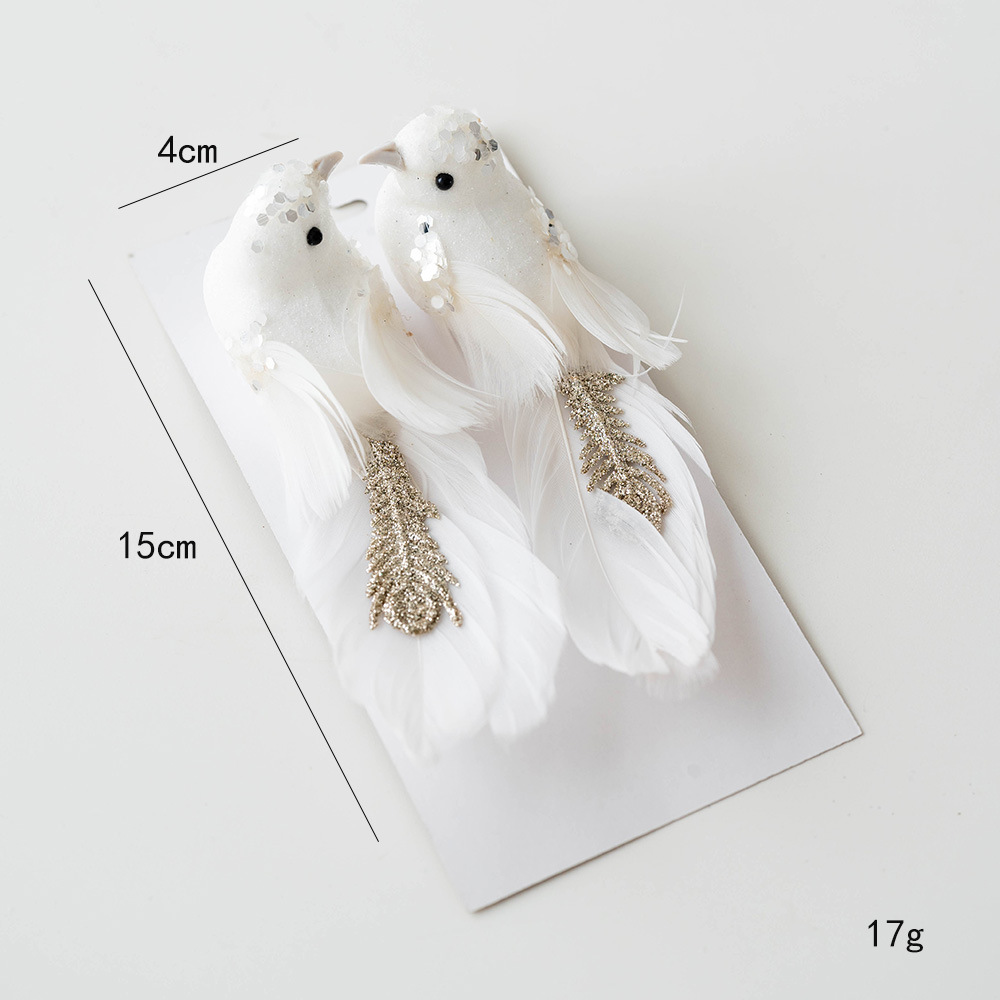 Simulation Foam Feather Bird Decoration Christmas Tree Decoration