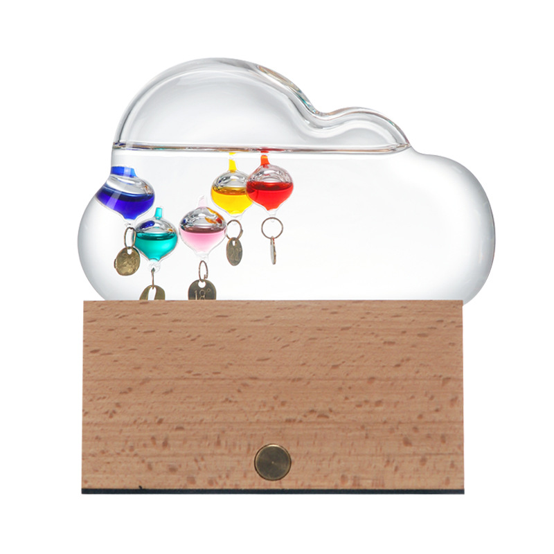 Cloud galileo thermometer decoration weather forecast