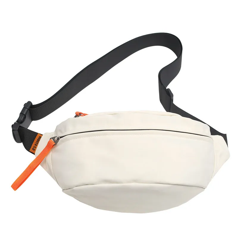 Casual Crossbody Sports Lightweight Leather Belt Bag - White