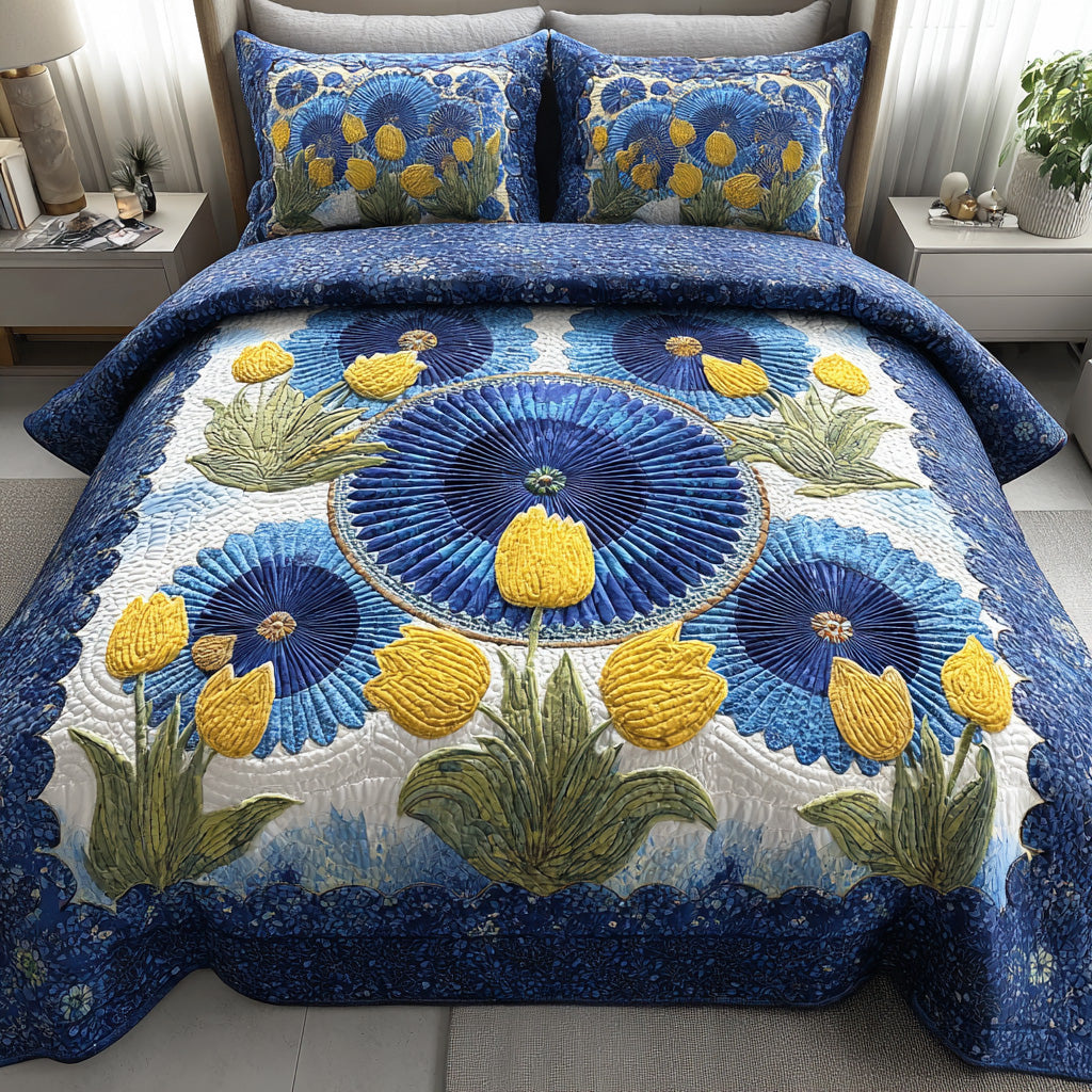 Kaleidoscope Pattern Bed Cover Three-Piece Set — foto 12