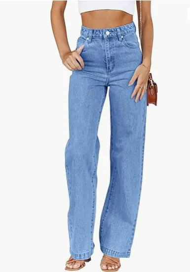 Fashion Women's Jeans Loose All matching Straight Dark Blue - Shop at LoveMi