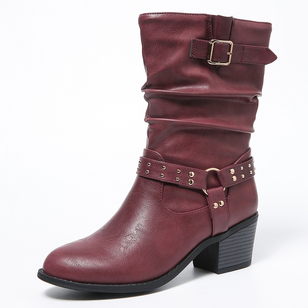 Suede Mid-Calf Boots, picture 2 of 5