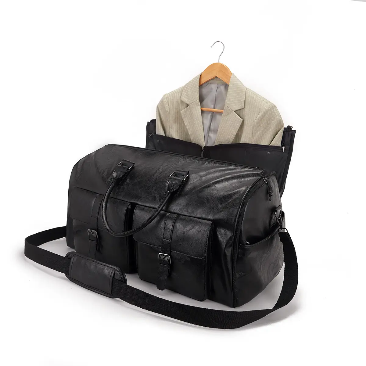 Travel Convenient Portable Garment Bag PU Leather