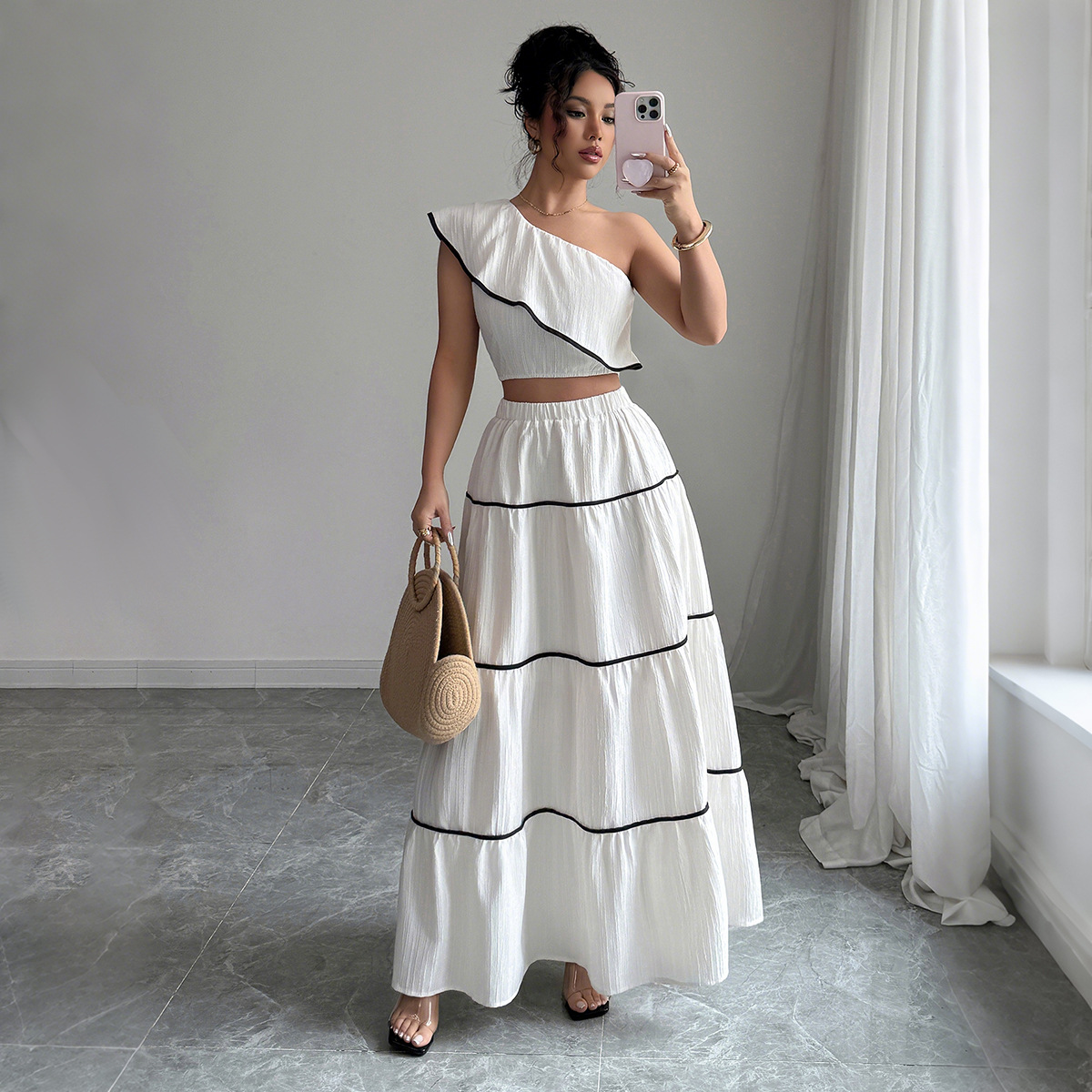 Off-Shoulder Two-Piece Dress