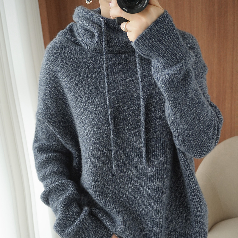 Title 6, Winter New Solid Color Loose Thick Knitwear Top