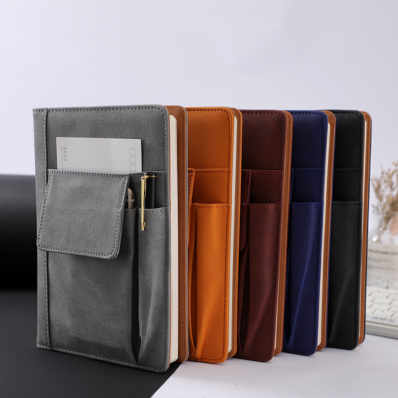 Notepad Multi-functional Pocket Planner Cloth Texture PU Leather Stationery Notebook 3