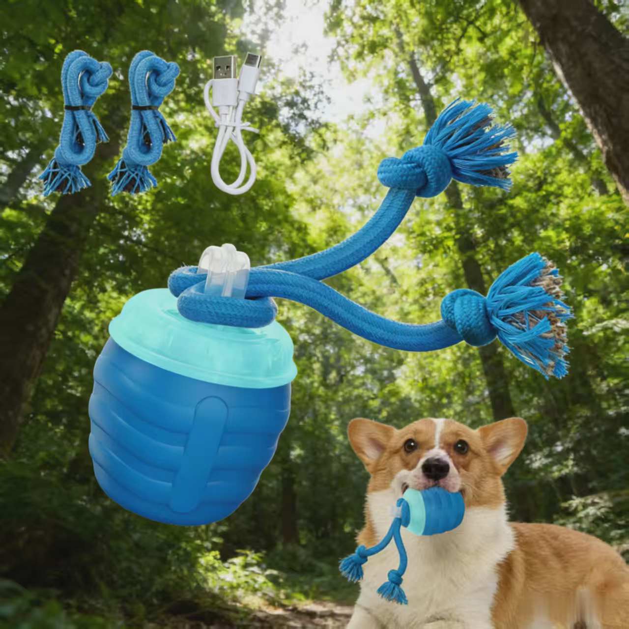 Electrically Attracted Bite-Resistant Pet Traction Ball