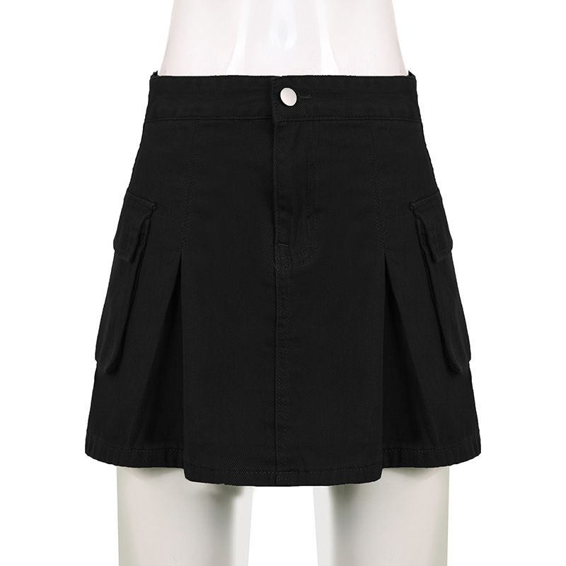 Title 20, Punk Fashion Low Rise Pleated Workwear Skirt fo...