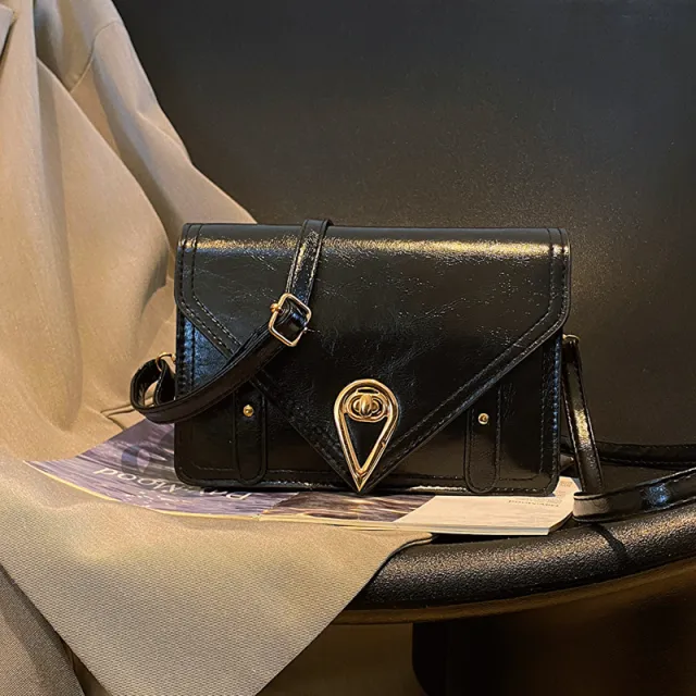 Women's Fashion Simple Shoulder Messenger Bag Black - Shop at LoveMi