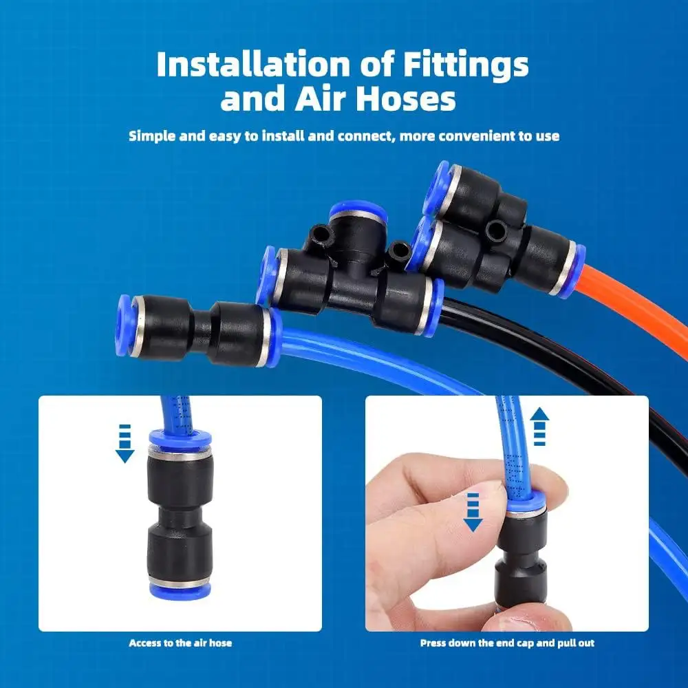 Quick Release Pneumatic Connector Push-In