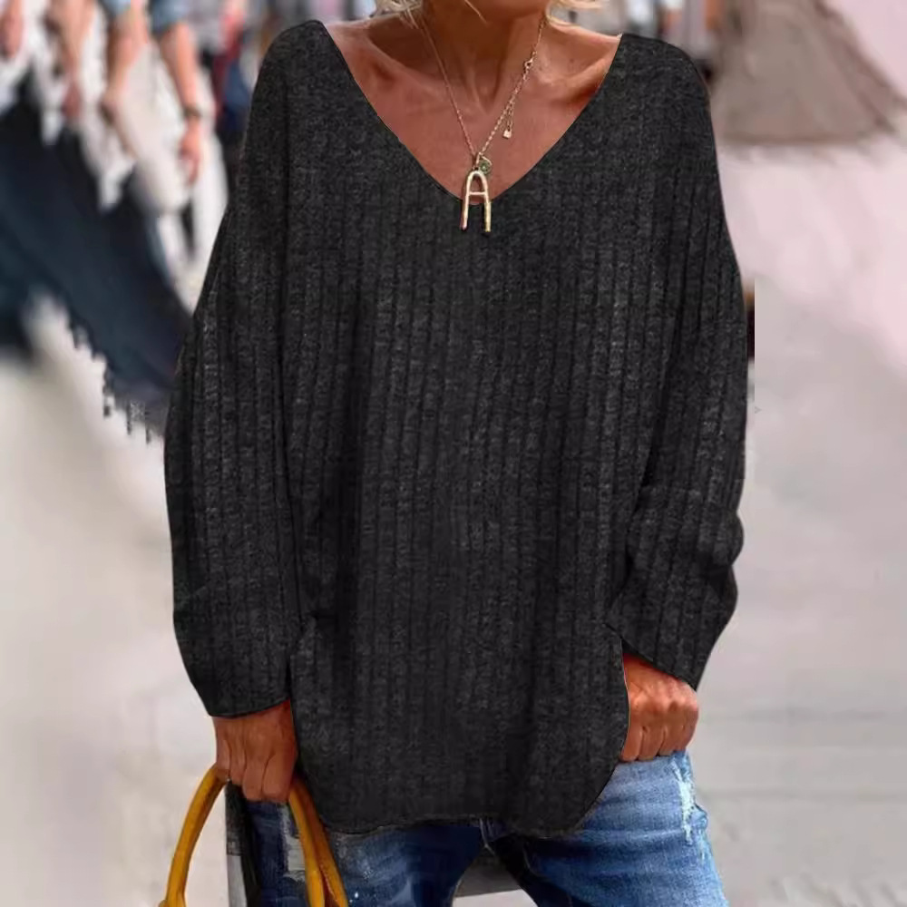 Women's V-neck Knitted Top