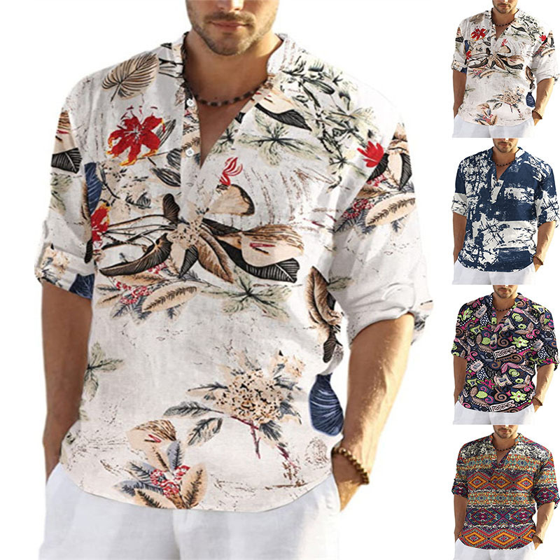 Title 2, Camisa de praia casual masculina, nova moda. Co...