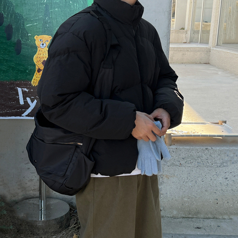 Mens Loose Warm Trendy Korean-Style Down Jacket