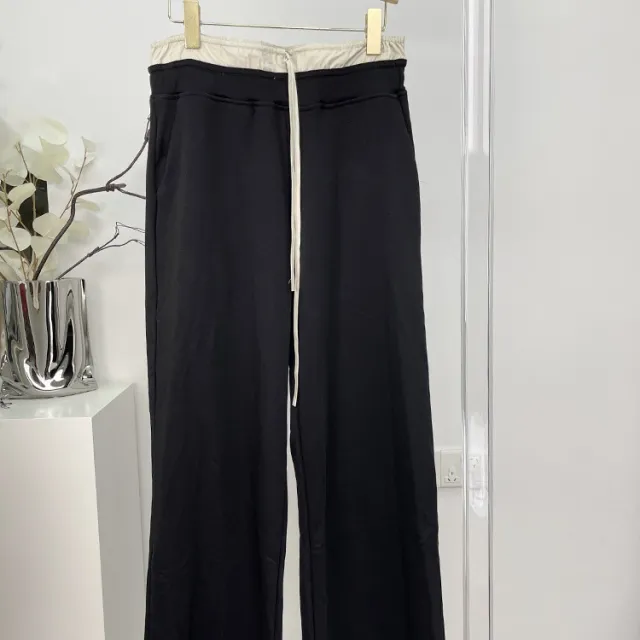 Women's Drawstring Wide leg Sweatpants Loose Draggle tail Trousers Black - Shop at LoveMi