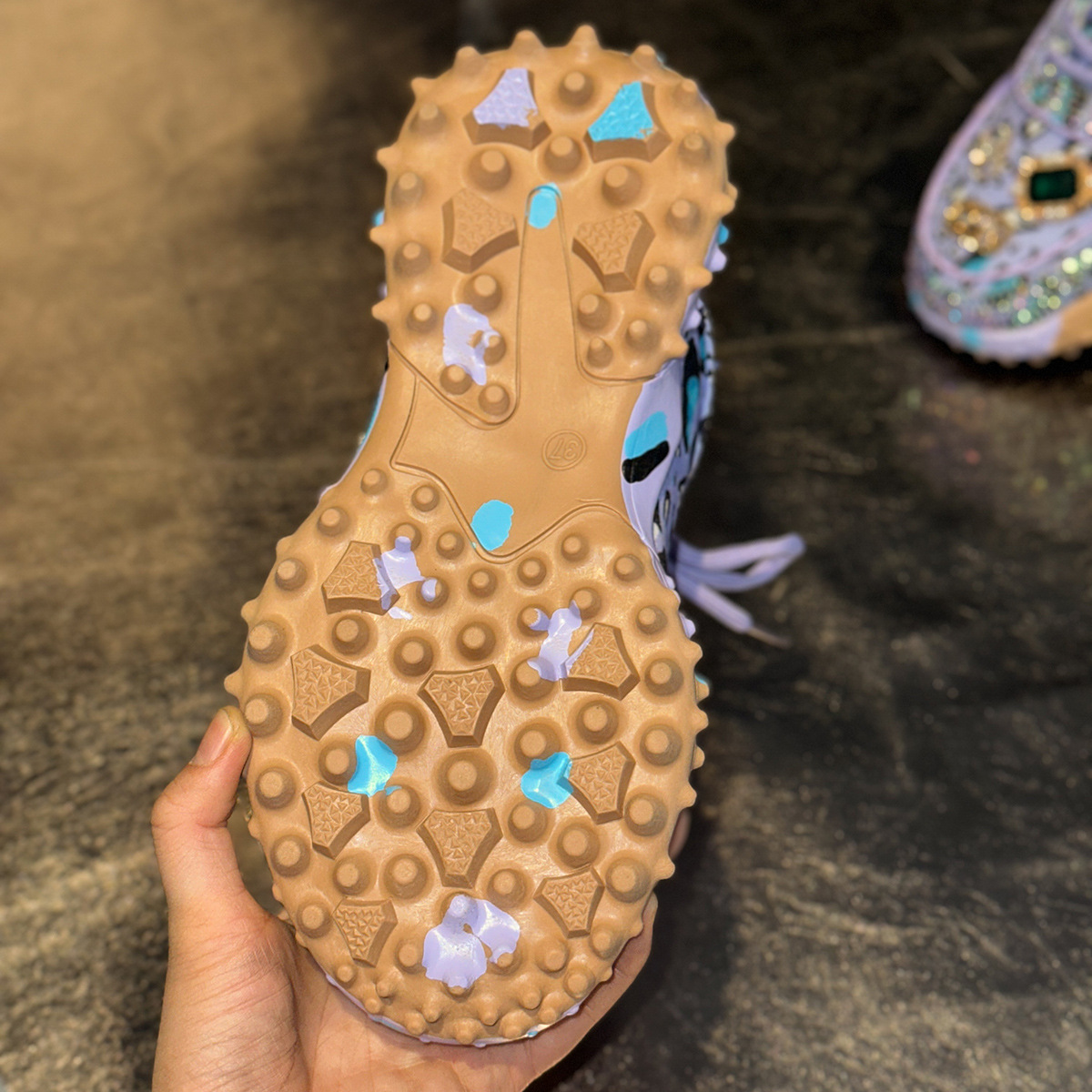 Women's Rhinestone Durian Shoes Casual Sneakers — sole detail 12