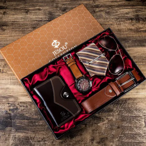 Men's Gift Suit Exquisite Packaging Watch Belt Tie Wallet