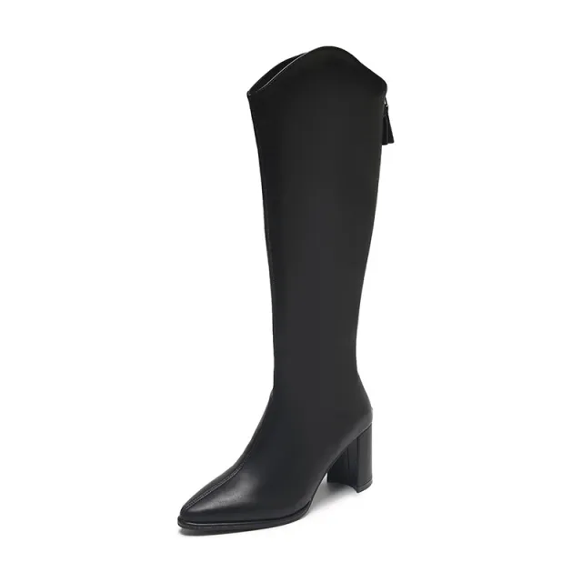 Fashion Personality Pointed Toe Long Boots Women Black - Shop at LoveMi
