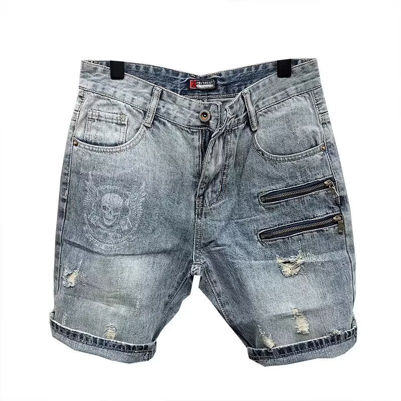 Men's Denim Shorts Summer Short Sleeves 3