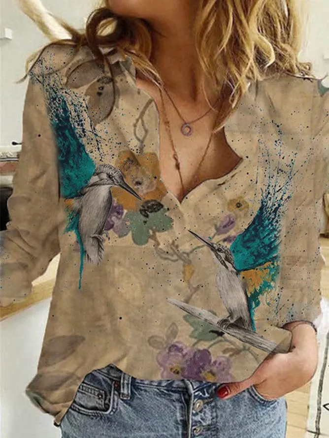 Women's 3D Digital Printing Shirt - Hskxc20222513S-3Xl