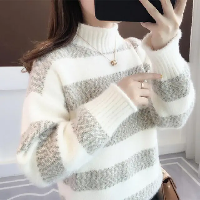 Raw Sweater Female Loose Outer Wear Camel - Shop at LoveMi