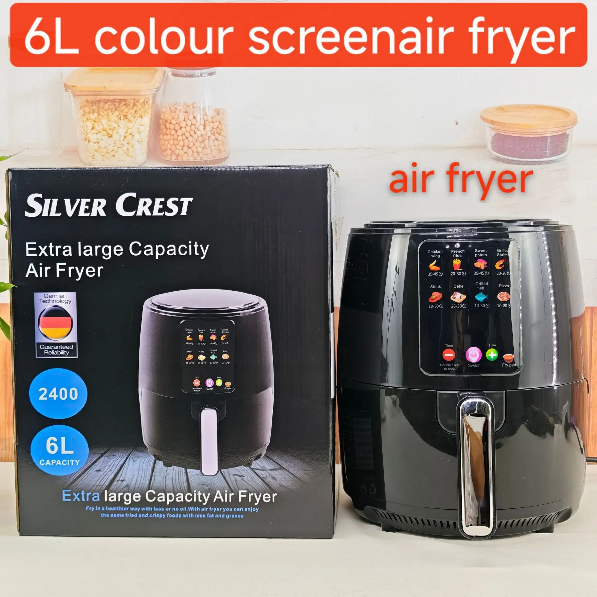 Multi-function Smart Touch Screen Air Fryer Large