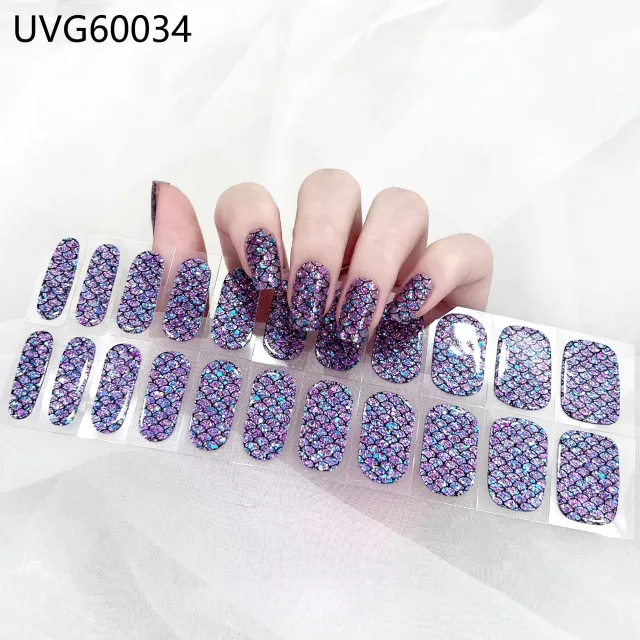 Blush Nail Stickers Uv Semi baked Gel Uvg60034 - Shop at LoveMi
